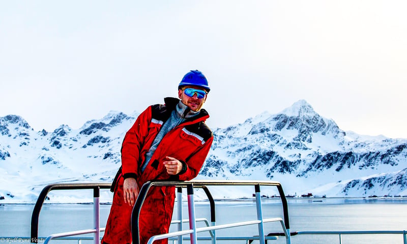 Texting with Preben Alexander onboard Antarctic Endurance