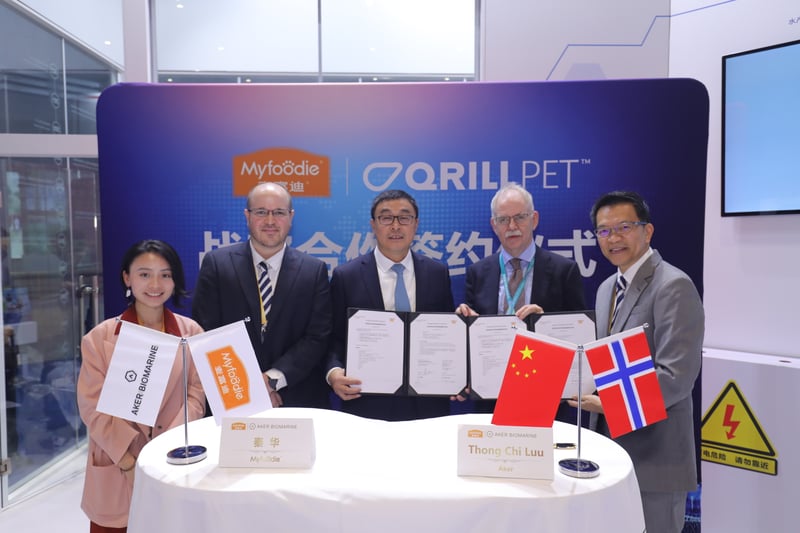 Aker BioMarine Enters into the Pet Food Market in China, Signing an Agreement with the Leading Pet Food Manufacturer