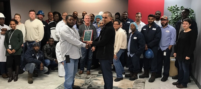 Houston plant awarded the Platinum Safety Partner Award